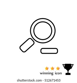 Zoom out, web line icon. Vector design