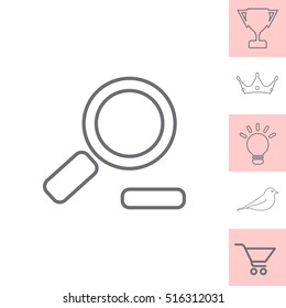 Zoom out, web line icon. Vector design