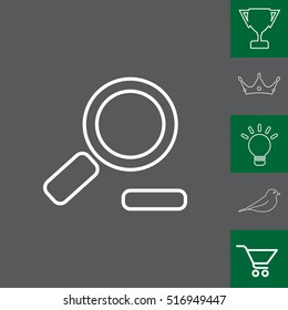 Zoom out, web line icon. Vector design