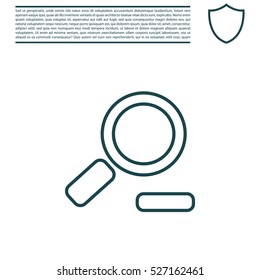 Zoom out, web line icon. Vector design