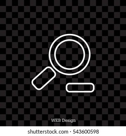 Zoom out, web line icon. Vector design
