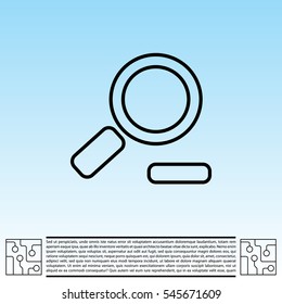 Zoom out, web line icon. Vector design