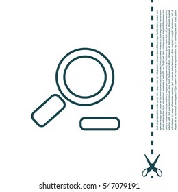 Zoom out, web line icon. Vector design