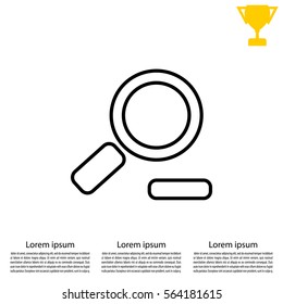 Zoom out, web line icon. Vector design
