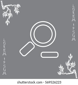 Zoom out, web line icon. Vector design