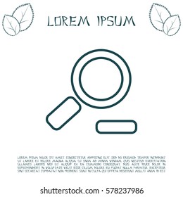 Zoom out, web line icon. Vector design