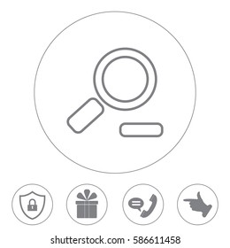 Zoom out, web line icon. Vector design