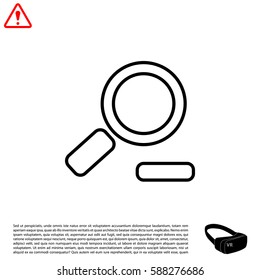Zoom out, web line icon. Vector design