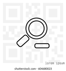 Zoom out, web line icon. Vector design