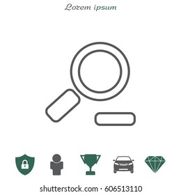 Zoom out, web line icon. Vector design