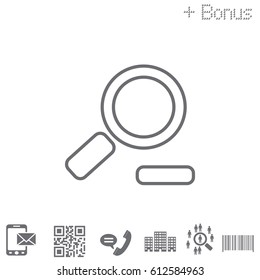 Zoom out, web line icon. Vector design