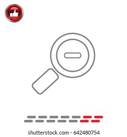 Zoom out, web line icon. Vector design