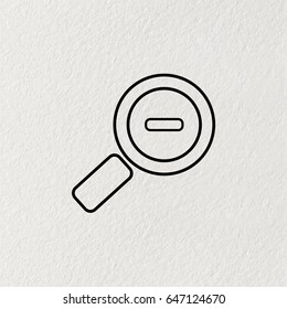 Zoom out, web line icon. Vector design