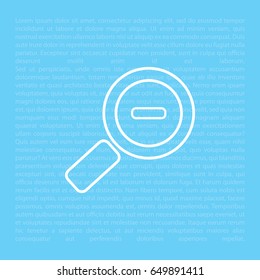 Zoom out, web line icon. Vector design