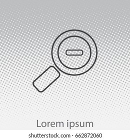 Zoom out, web line icon. Vector design