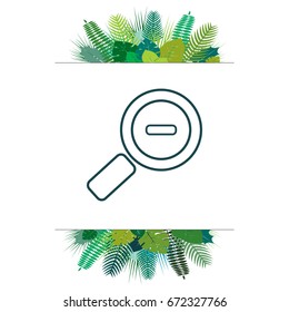 Zoom out, web line icon. Vector design