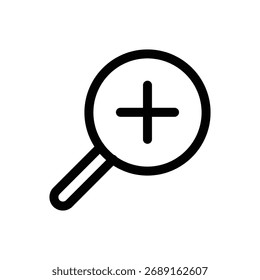 zoom outline ícone vetor design bom para web ou aplicativo móvel