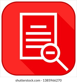 zoom in paper icon. vector illustration 