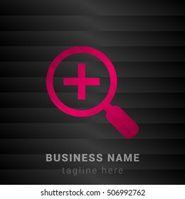 Zoom In Pink and black silk fashion premium icon / Logo