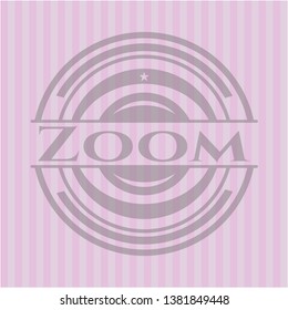 Zoom pink emblem. Vintage. Vector Illustration. Detailed.