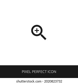 Zoom in Pixel Perfect Icon for Web, App, Presentation. editable outline style. simple icon vector eps 10