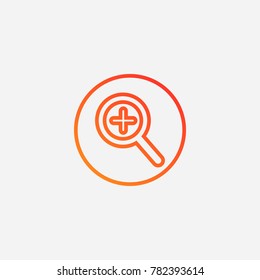 Zoom plus icon.gradient illustration isolated vector sign symbol
