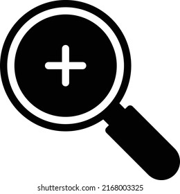 Zoom plus Vector illustration on a transparent background.Premium quality symbols.Glyphs vector icon for concept and graphic design.