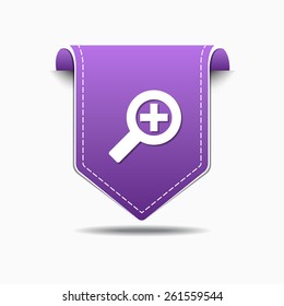 Zoom In Purple Vector Icon Design