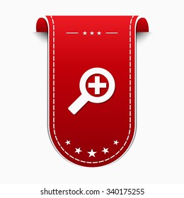 Zoom In Red Vector Icon Design