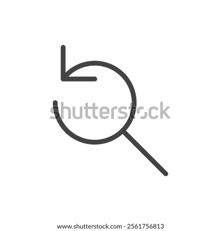 Zoom reset icon Logo symbol outline set