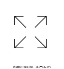 Elemento de contorno de icono de pantalla de zoom