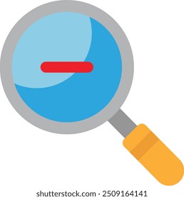 Ilustración plana del Vector del icono de la lupa de la Búsqueda del zoom