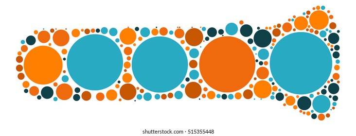 Zoom shape vector design by color point
