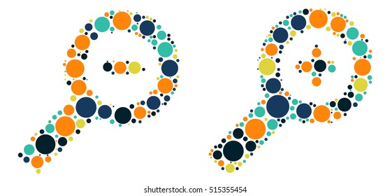 Zoom shape vector design by color point
