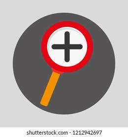 A zoom in sign for close the image