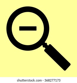 Zoom sign. Flat style icon vector illustration.