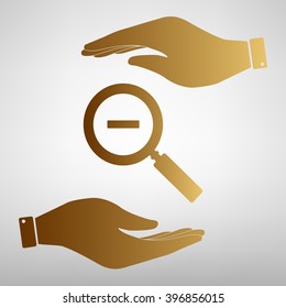 Zoom sign Golden Effect.