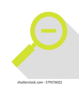 Zoom sign illustration. Pear icon with flat style shadow path.