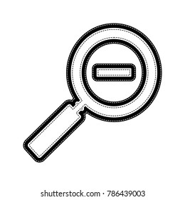 Zoom sign illustration. Vector. Flat style black icon on white.