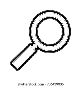 Zoom sign illustration. Vector. Flat style black icon on white.