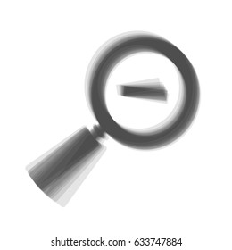 Zoom sign illustration. Vector. Gray icon shaked at white background.
