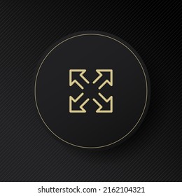 Zoom in sign line icon. Arrows, zoom, zoom, player, viewer, screen, view, watch. Virtual reality concept. Vector line icon for Business and Advertising.