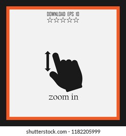 zoom in sketch vector icon