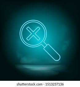 Zoom symbol blue neon vector icon. Simple element illustration from map and navigation concept. Zoom symbol blue neon vector icon. Real estate concept vector illustration.