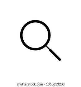 Zoom symbol, magnifying glass vector icon