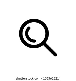 Zoom symbol, magnifying glass vector icon