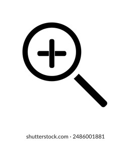 zoom in tool icon vector