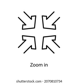 Zoom in Trendy solid icon isolated on white and blank background for your design