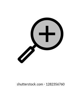 zoom in two color icon vector