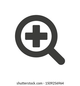 Zoom In Vector Graphics Glyph Icon